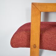 Vintage original armchair "Relax", 1960s, east europe, renovated, red fabric