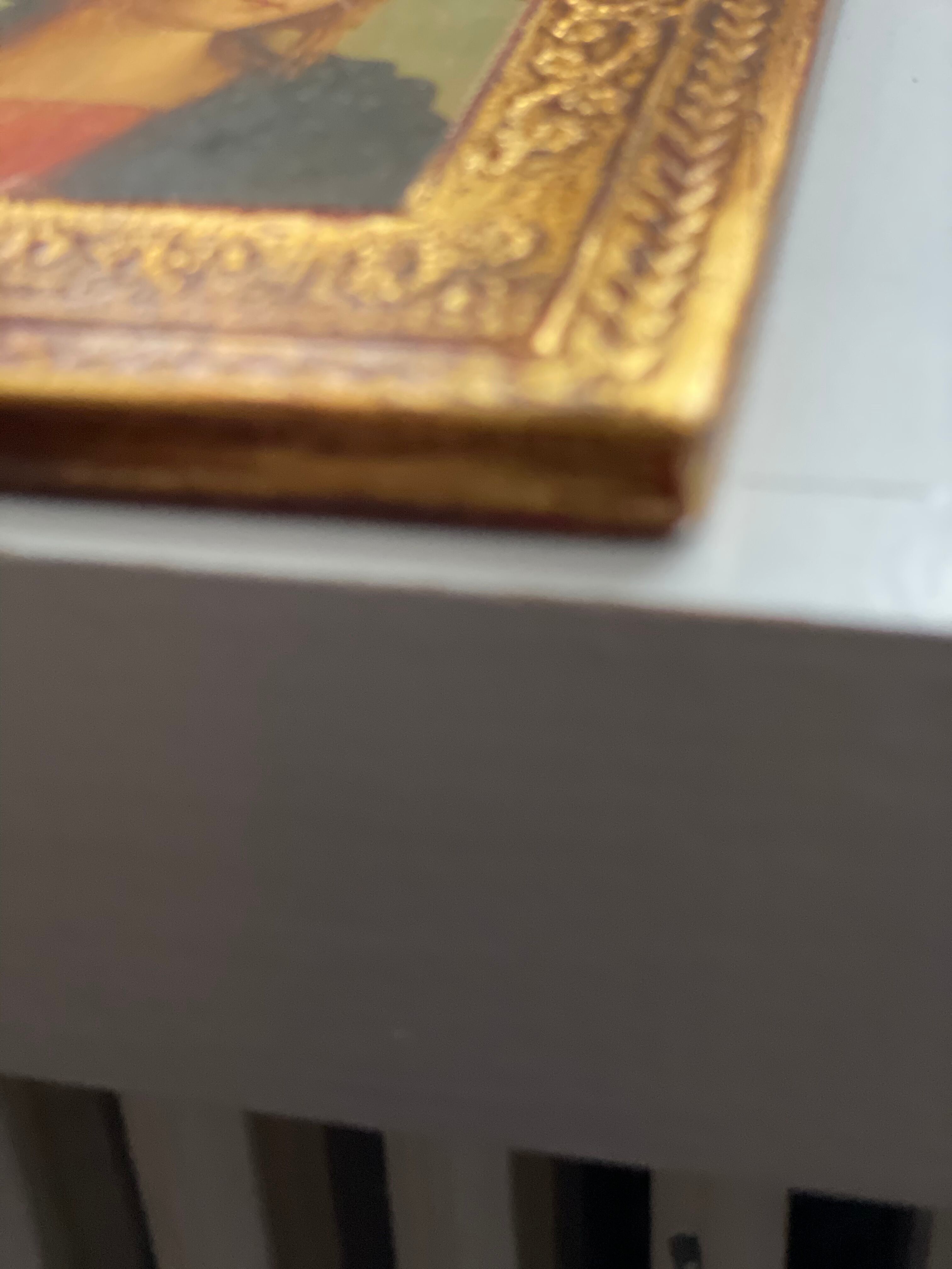 Painting old florentine wooden painting