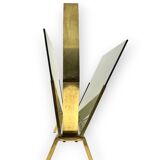 Modern brass magazine rack,  Italy 1970