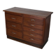 Dutch Industrial Oak Apothecary Cabinet, Mid-20th Century
