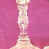 Pair of glass candle holders