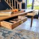 Table de ferme en chêne massif 200x100 avec sa rallonge de 60x100