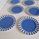 Set of 6 dessert plates, Fox trott model, Sarreguemines factory