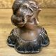 old plaster bust, young art deco woman, patina, signed Gustave Van Vaerenbergh