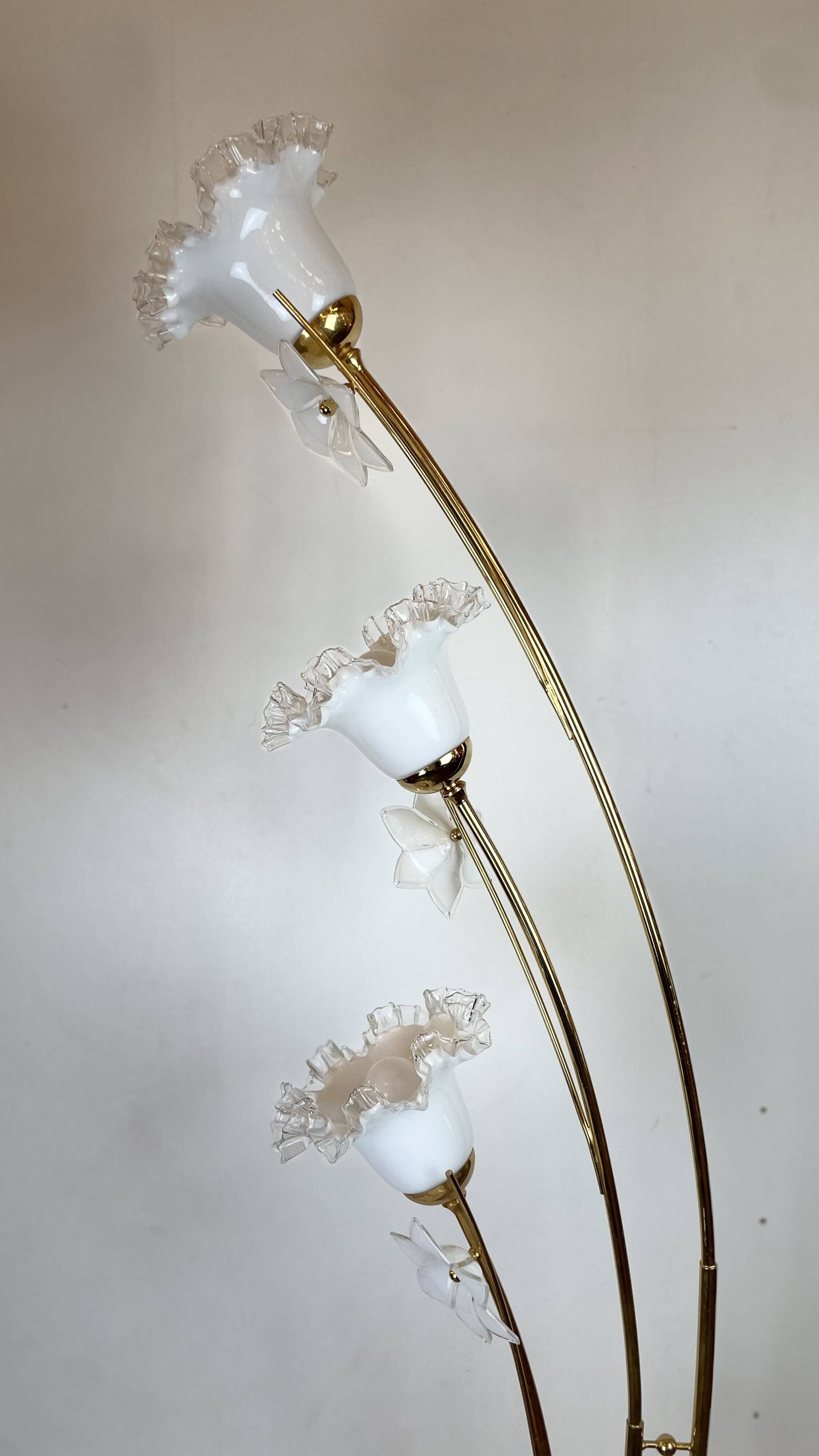 Golden Murano Floor Lamp, 1980s
