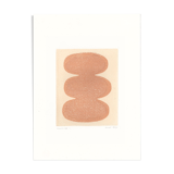 One-design painting on dated and signed paper without frame