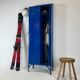 Metal locker with metal rivets