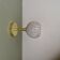 Vintage tulip wall light in white Clichy glass