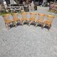 6 Luterma curved wooden bistro chairs