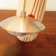 Art deco pendant lamp from the 70s, opaline, chrome metal