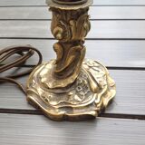 Pair of bronze bedside lamp, 19th
