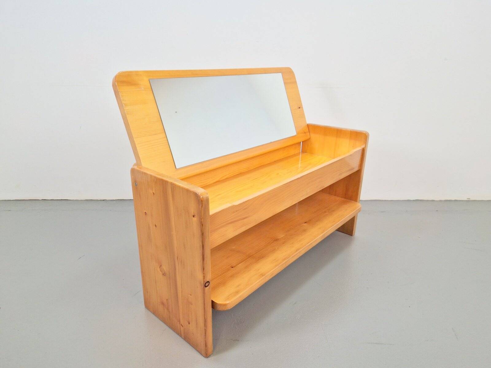Vintage Pine Storage Bench, France, 1970s