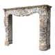 Louis XV style fireplace in Brocatelle marble, circa 1880.
