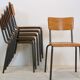 Dutch-designed plywood industrial chairs