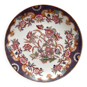 Plate under tea cup in fine earthenware Minton Sarreguemines decor