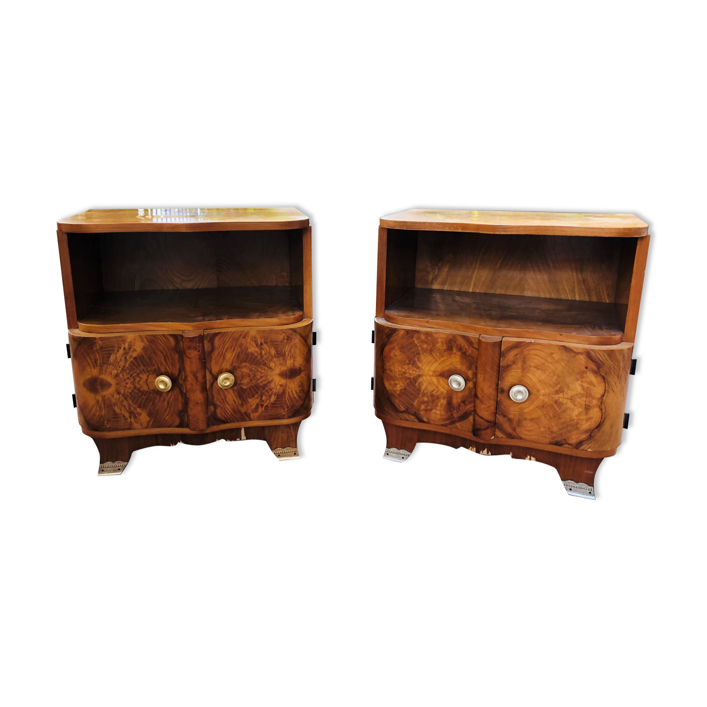 Pair of art deco bedside tables