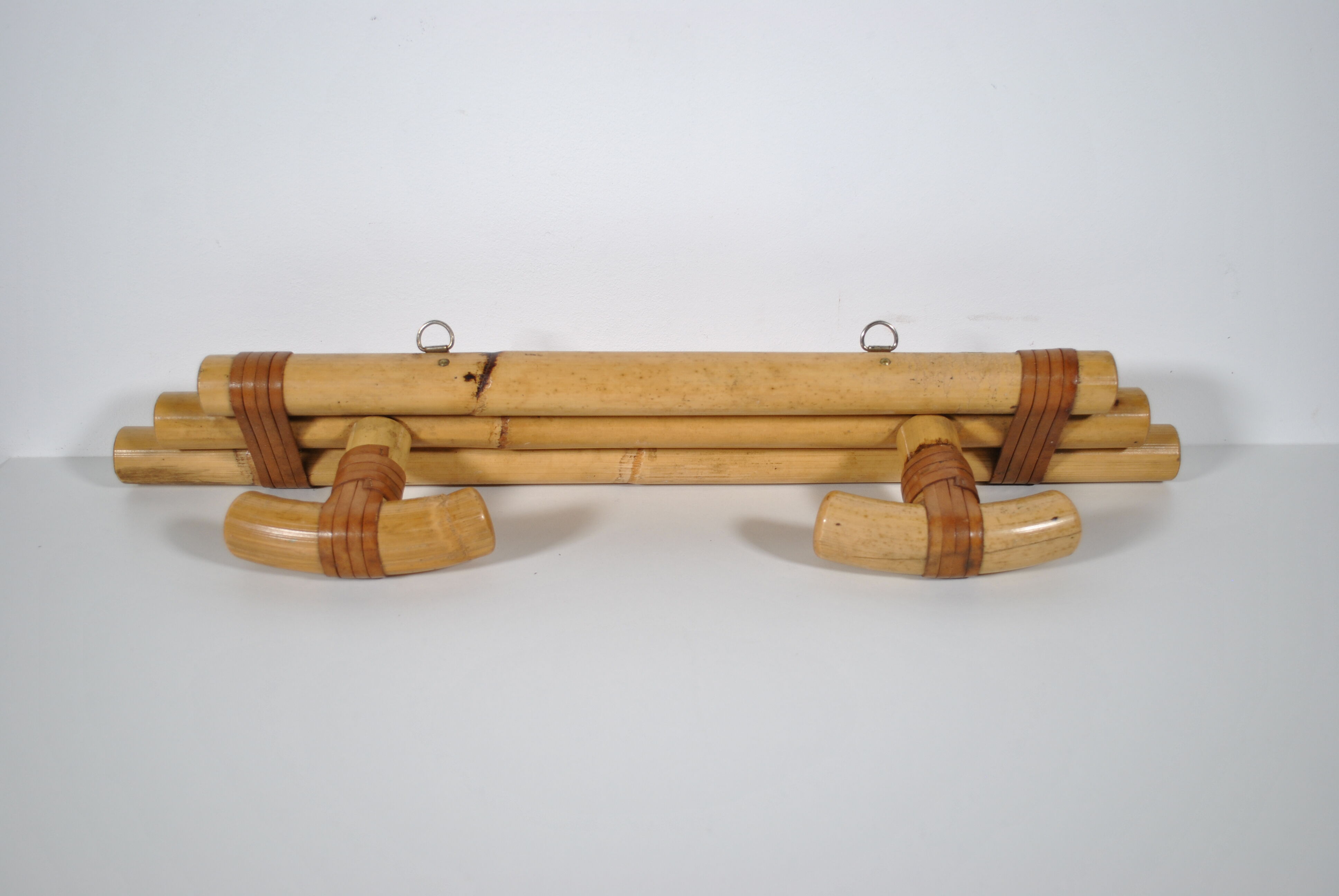 Porte manteau en rotin 1970