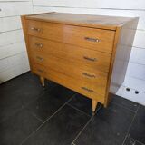 Vintage oak chest of drawers from the 60s