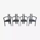 Set of 4 Italian design armchairs from the 80s