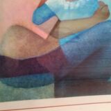 Lithography of Louis Toffoli "pink motherhood"