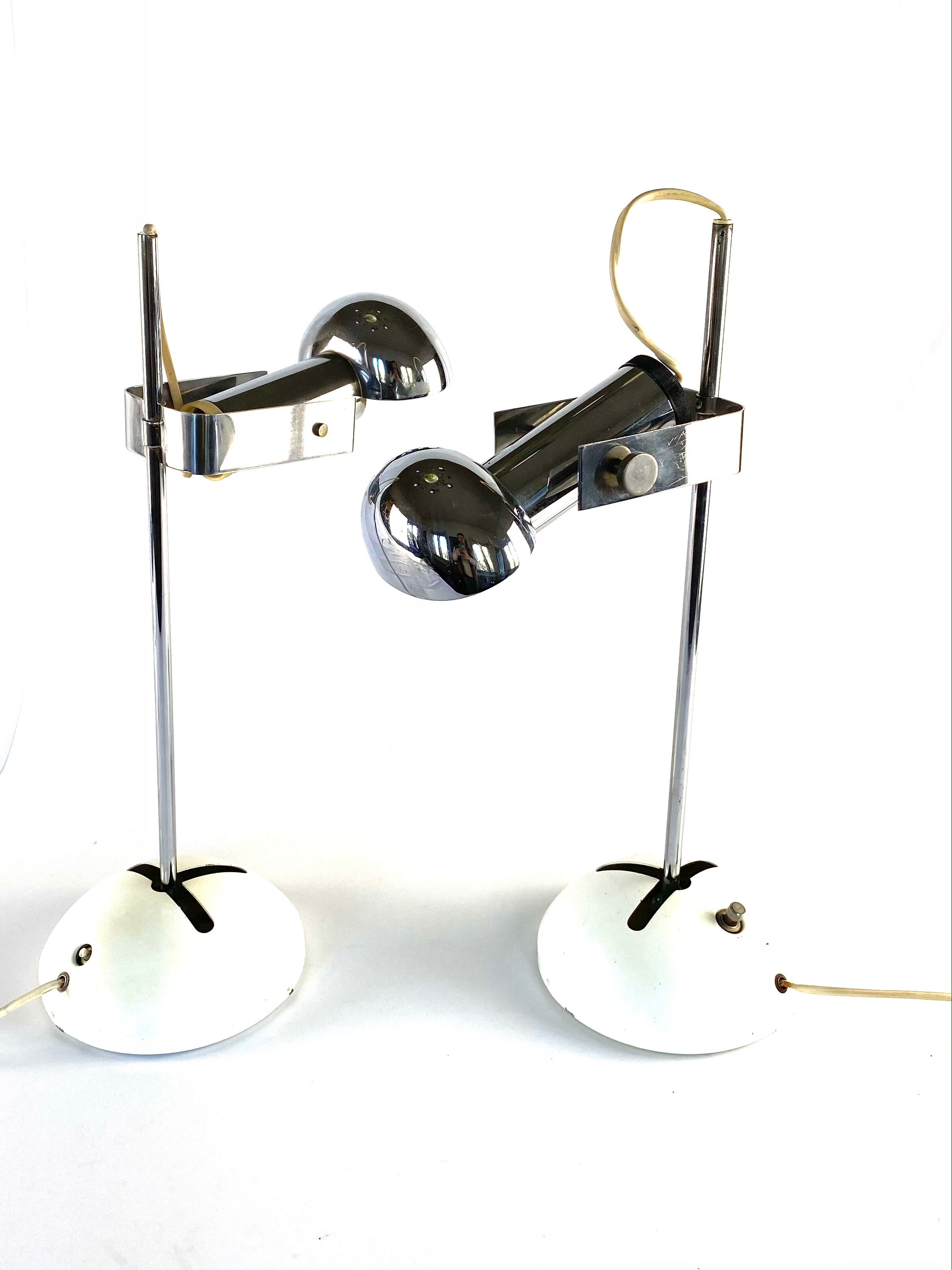 Paire de lampe de table T395 de Robert Sonneman pour Luci Milan, 1972