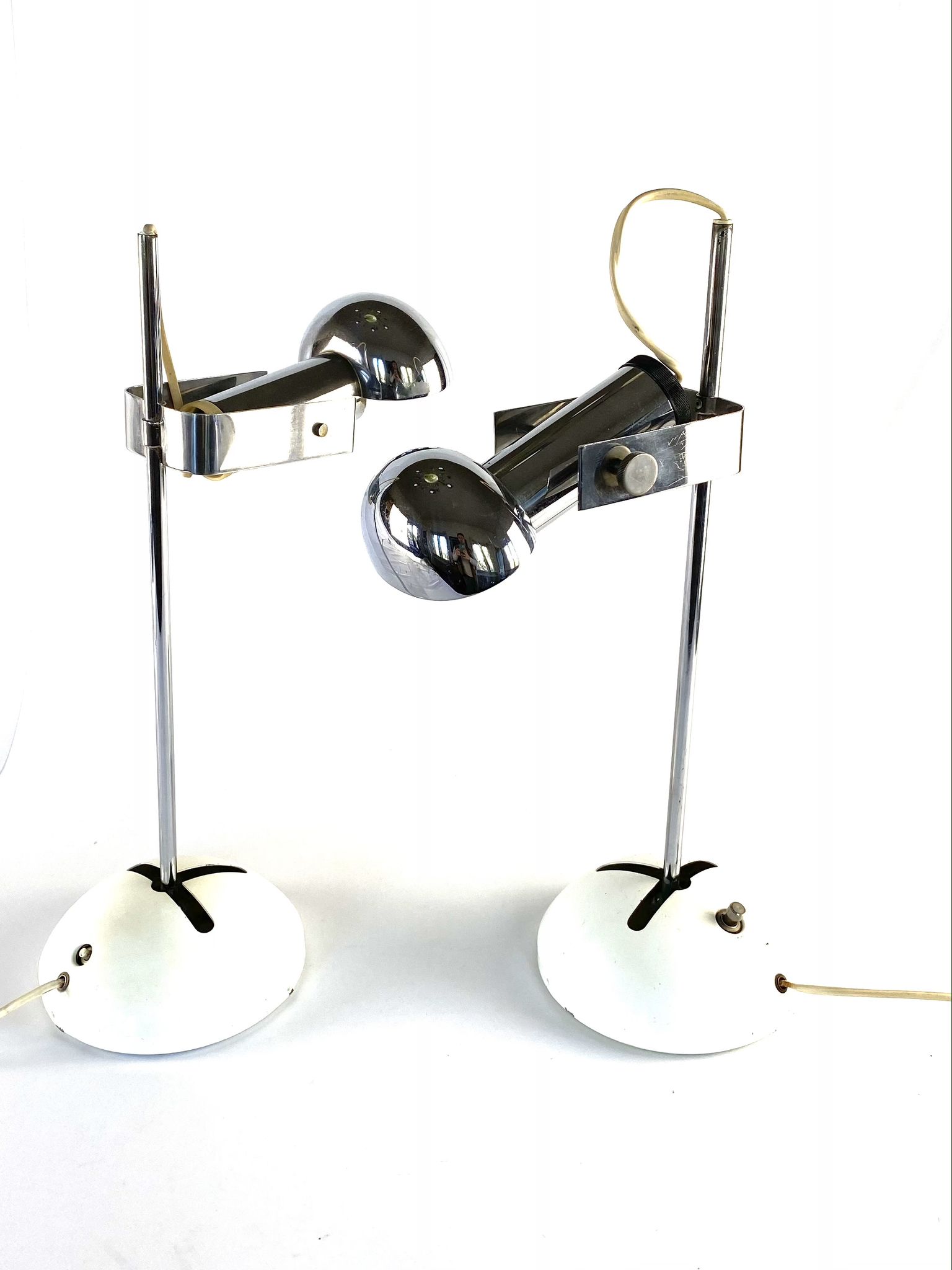 Robert Sonneman, pair of T395 Table Lamp for Luci Milan, 1972