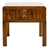 Table de chevet en érable restaurée par Drexel