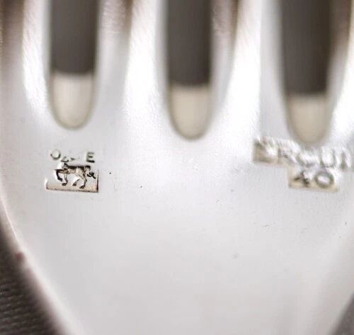 24 dessert spoons, Art Deco Ercuis