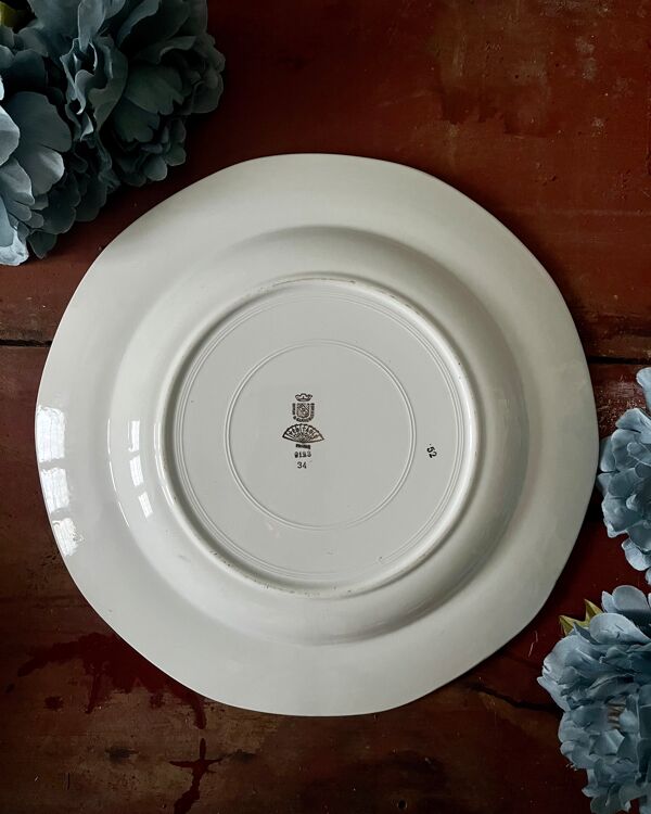 Assiettes et plat en véritable opaque Digoin Sarreguemines