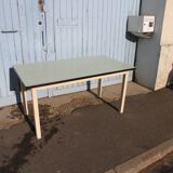 Table formica blue 1960 1970s