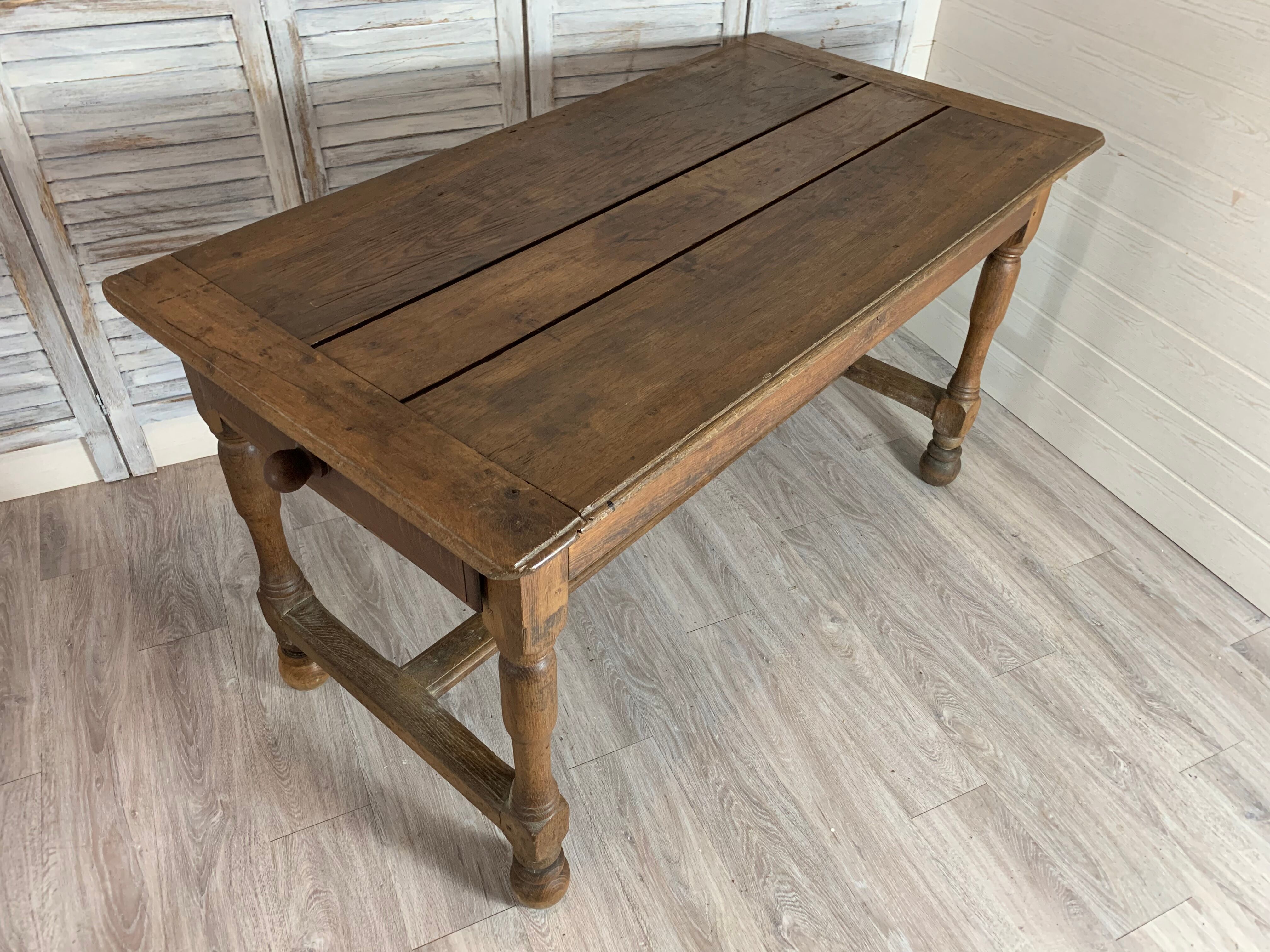 Table de ferme ancienne en chêne