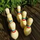 Wooden bowling game