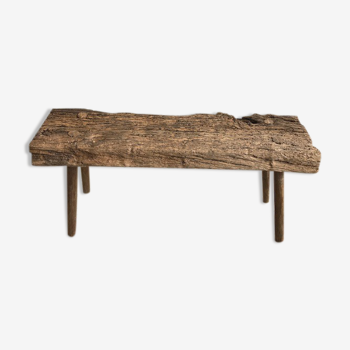 Raw oak bench