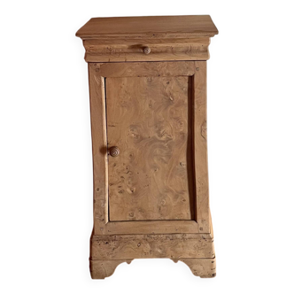 Table de chevet en noyer naturel Louis Philippe