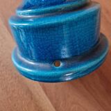 Pol Chambost (1906-1983) - Lamp base in blue crackled ceramic