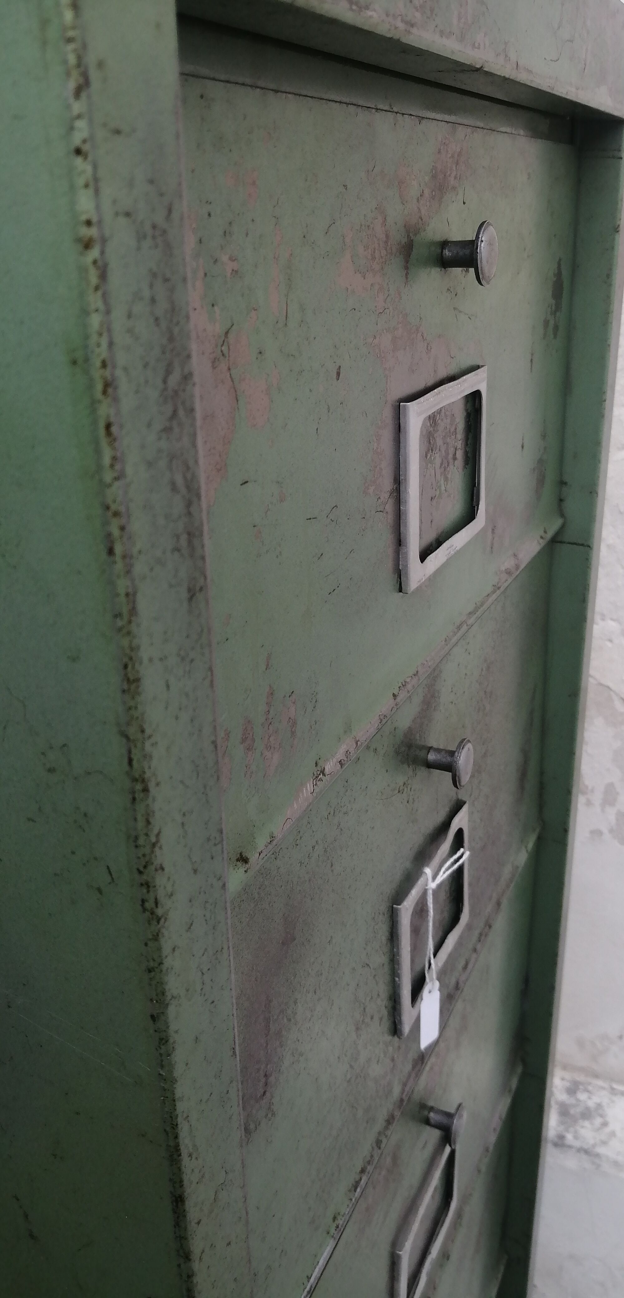 Antique metal cabinet with valves