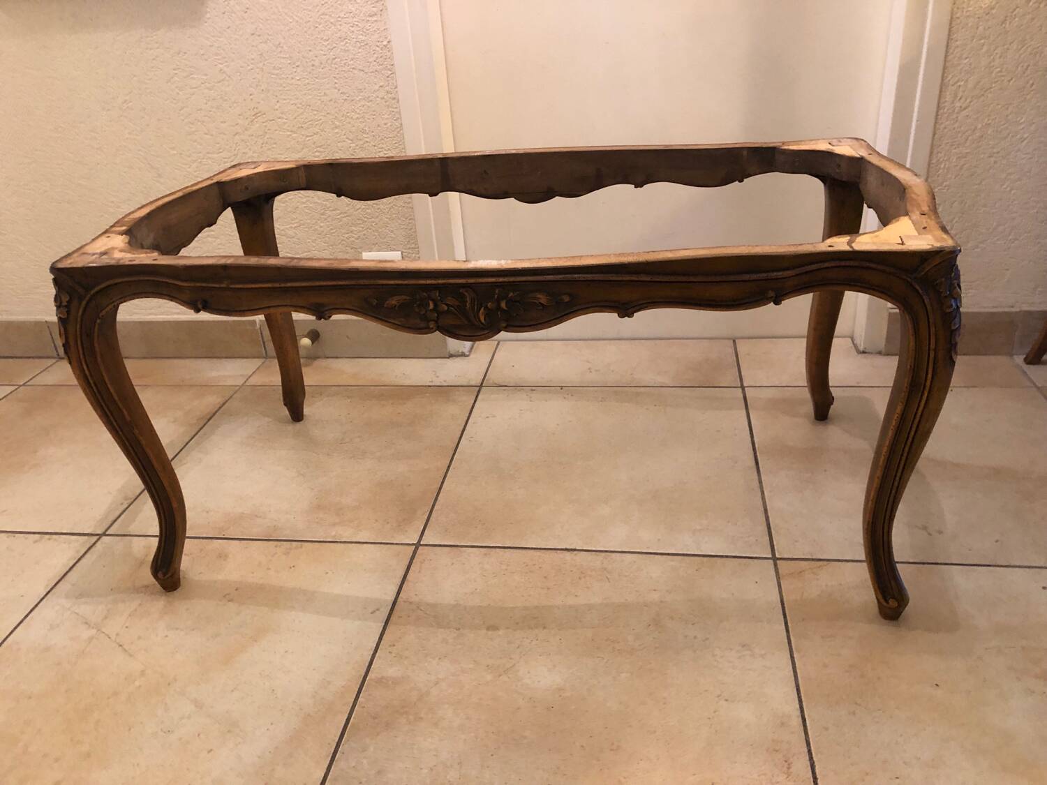 Pink marble coffee table