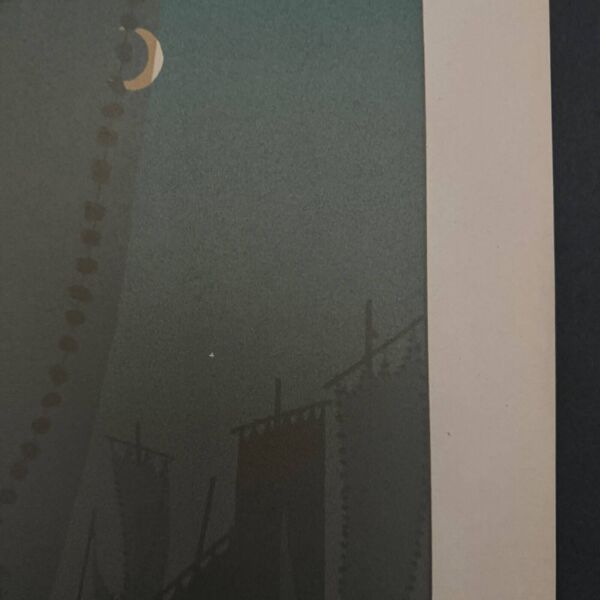 Lithographie par Henri Rivière La Féérie des Heures - Le Premier Quartier