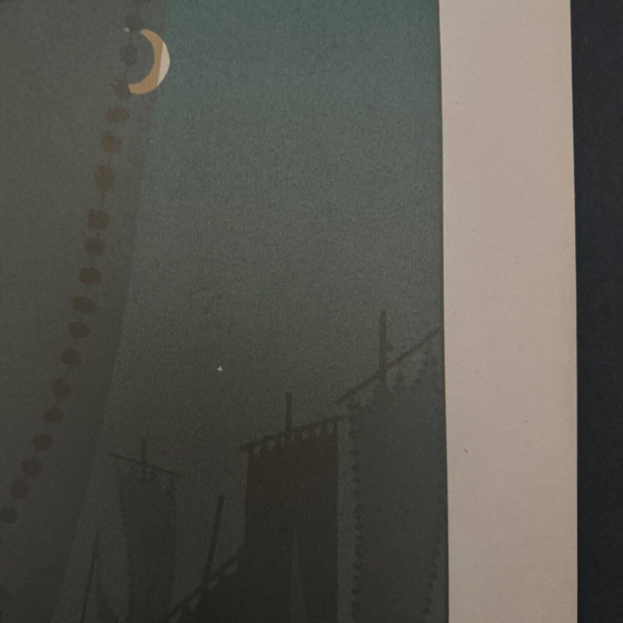 Lithographie par Henri Rivière La Féérie des Heures - Le Premier Quartier