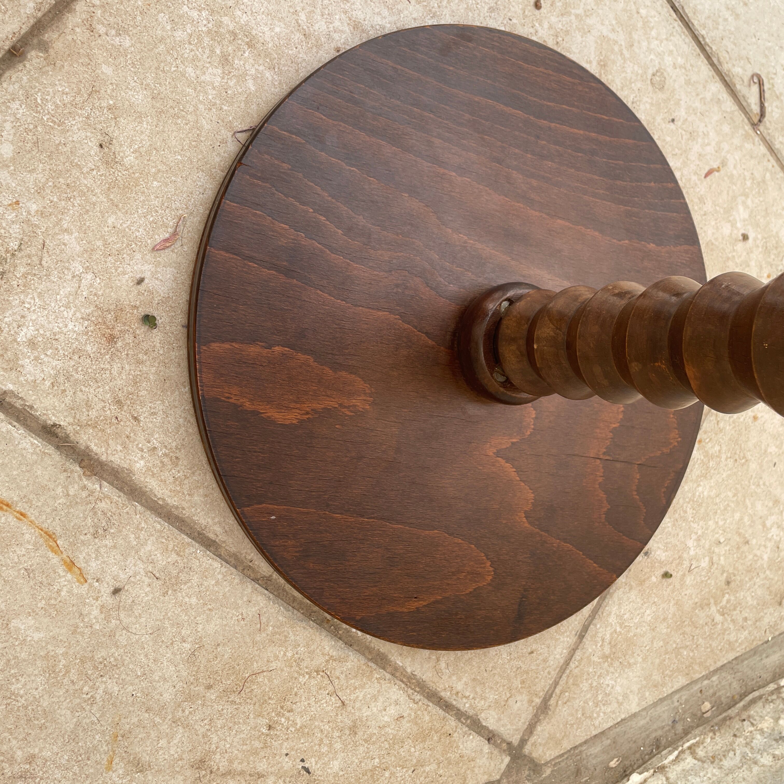 Charles Dudouyt wooden pedestal table