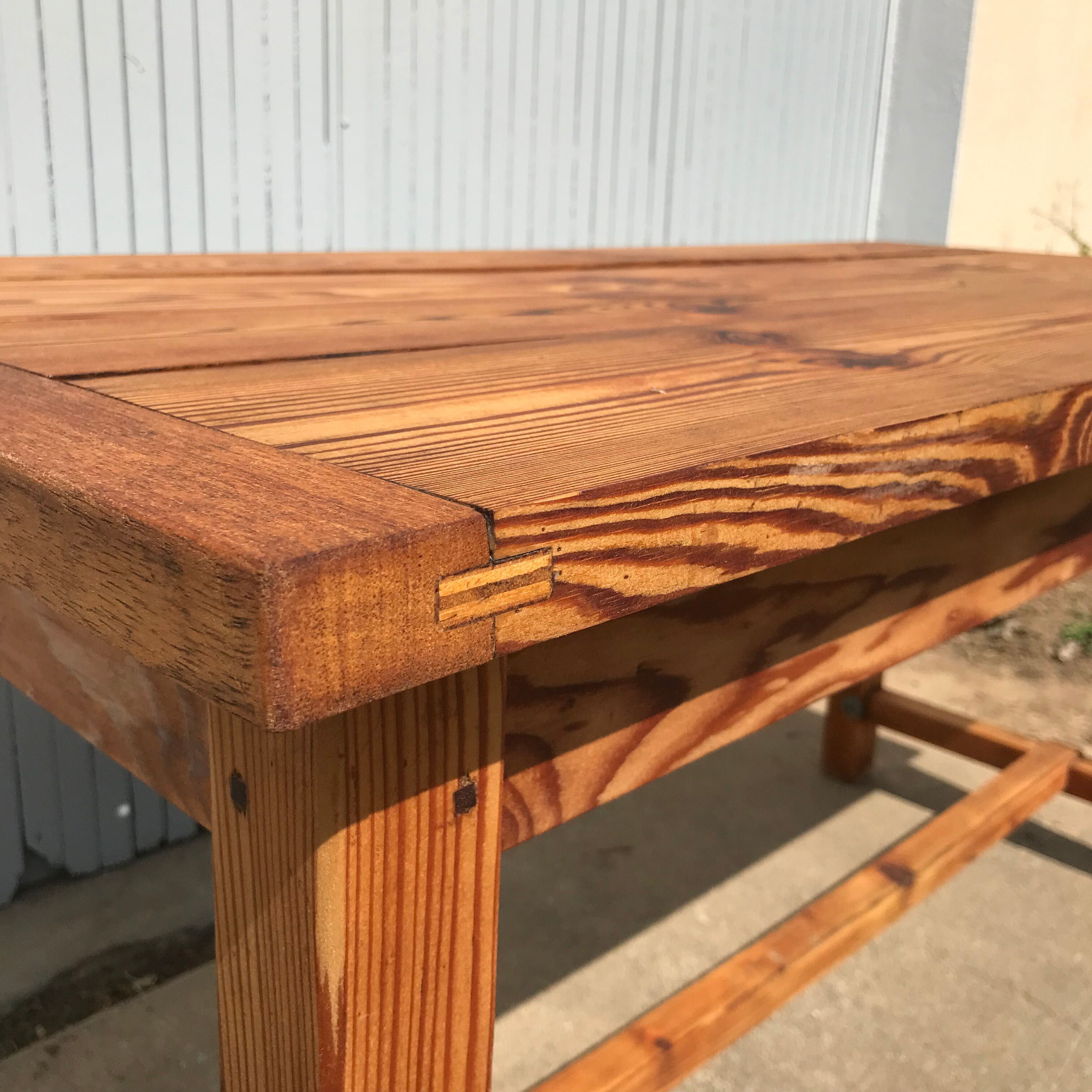 Pine garden table
