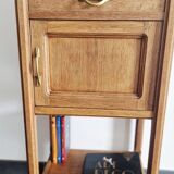 Art Deco style bedside table in solid oak, 1930s