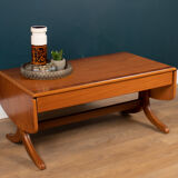 Retro teak 1960s mid century parker knoll drop leaf coffee table