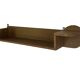 Vintage wooden wall shelve rack bookshelf in wood minimalist