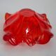 Artistic bowl ashtray in red glass, mid-century, Italy, 1970s.