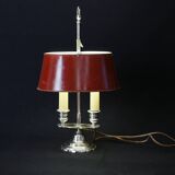 Lampe Bouillotte en bronze argenté XIXème