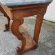Empire restauration console with marble top in walnut from the 19th century