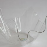 Plexiglass handkerchief bowl and vase, Germany 1970s, set of two.