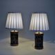Tablelamp pair Fibula in brown glazed ceramic by Carl Harry Stålhane - Sweden 1960s