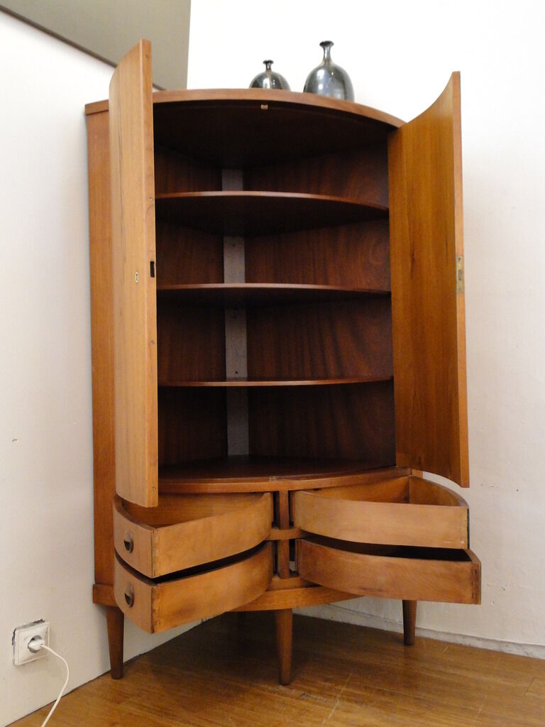 Rounded corner cabinet 1960 danish